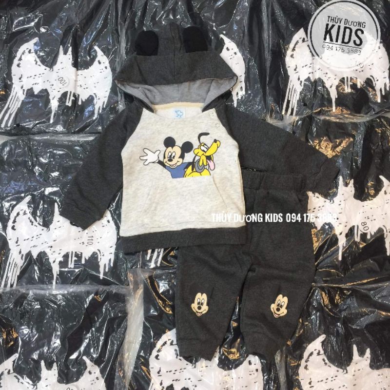 Bộ nỉ dày Mickey & Pluto Babyclub dư xịn cho bé trai, bé gái