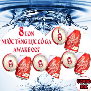 Nước tăng lực có gas AWAKE 007 Lốc 8 lon