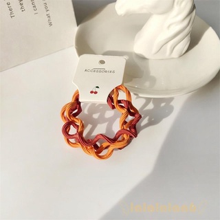 Laa6-4 Miếng Co Giãn Tóc Scrunchies Thời Trang Dây Buộc Tóc Sóng