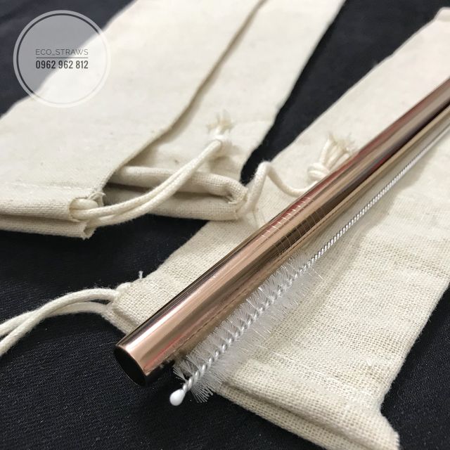 (Ảnh thật, HCM) Ống hút inox lớn hút trân châu kèm cọ và túi đựng | BigBuy360 - bigbuy360.vn