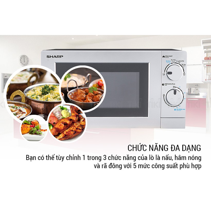Lò Vi Sóng Sharp R-209VN-SK (20 L) - Hàng Chính Hãng