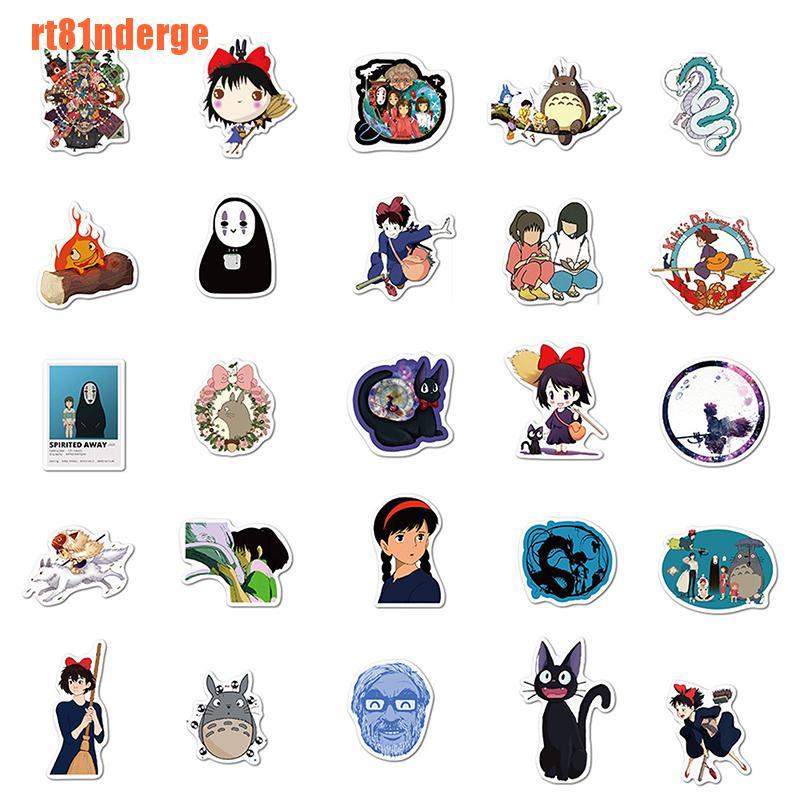 Set 100 Miếng Dán Trang Trí Laptop Hình Vô Diện Hoạt Hình Đáng Yêu