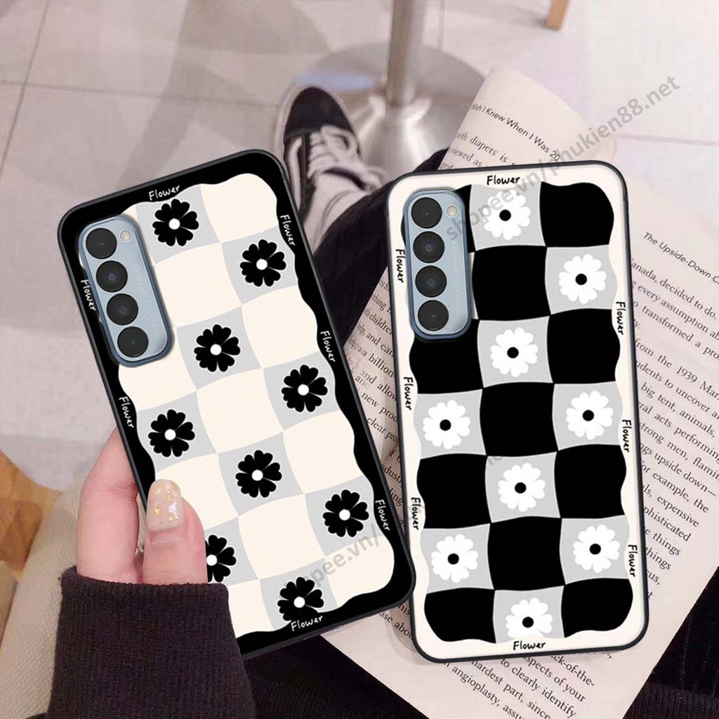 Ốp lưng Oppo Reno4 / Reno4 Pro / Reno 4 ốp điện thoại LineBear, bé tóc xù, hoa siêu đẹp