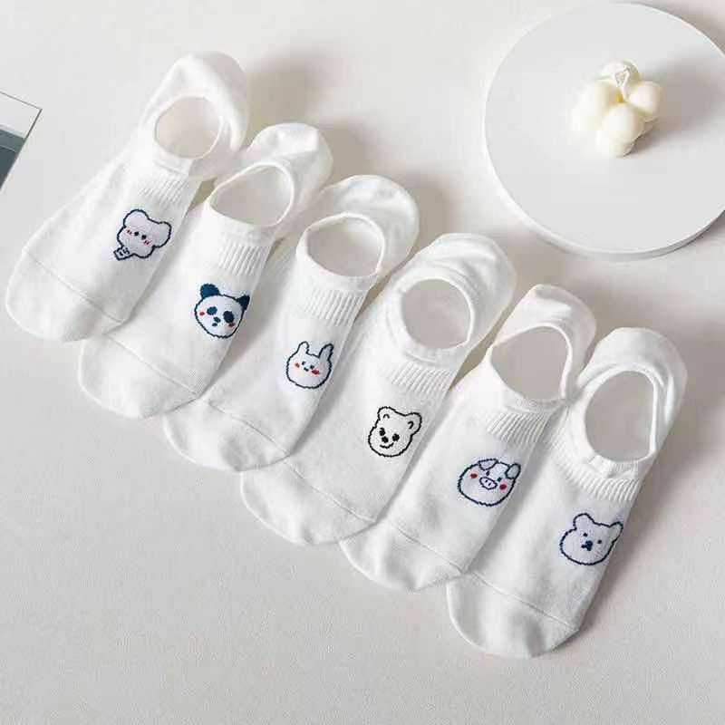 Tất hài trắng cổ ngắn hình gấu đáng yêu