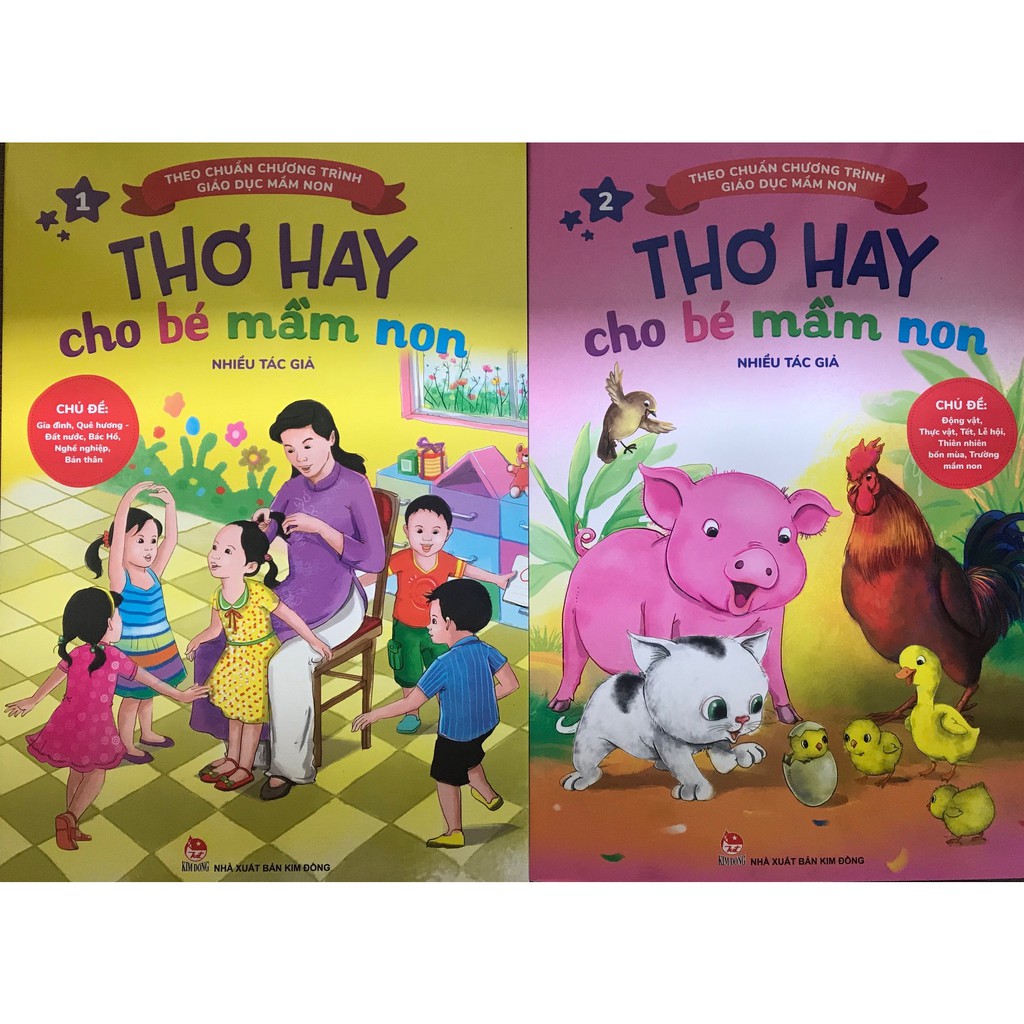 Sách - Thơ Hay Cho Bé Mầm Non (Bộ 2 Tập) - Theo Chuẩn Chương Trình Giáo Dục Mầm Non