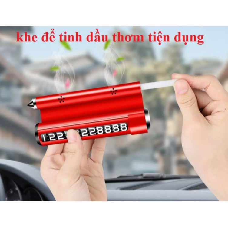 Bảng số điện thoại ô tô kiêm giá đỡ, có khe để dầu thơm | BigBuy360 - bigbuy360.vn