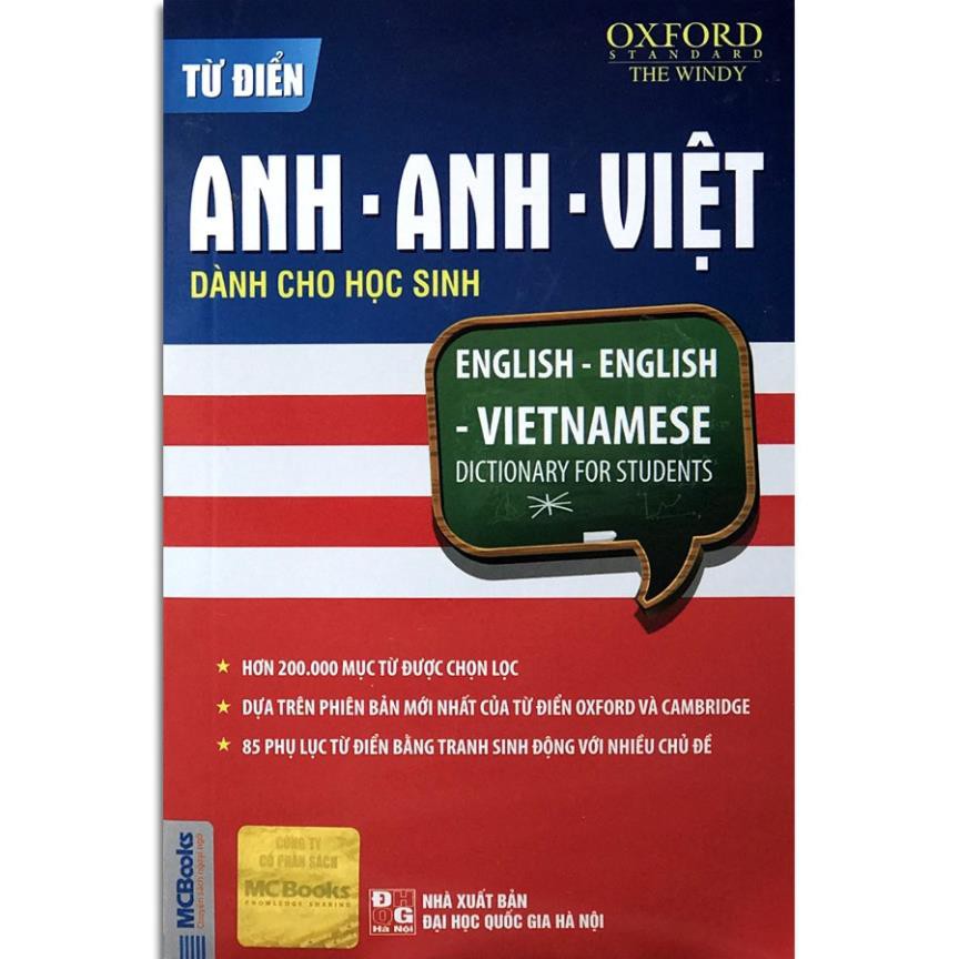 Sách - Từ điển Anh-Anh-Việt dành cho học sinh (Tái bản 2020)  - MCBooks