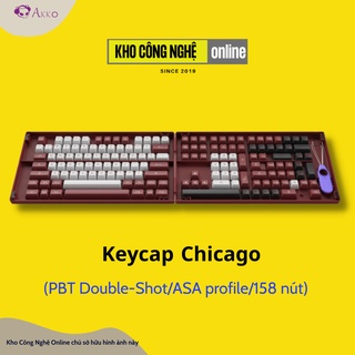 Bộ Keycap AKKO CHICAGO (PBT Double-Shot/ASA profile/158 nút) - Hàng Chính Hãng