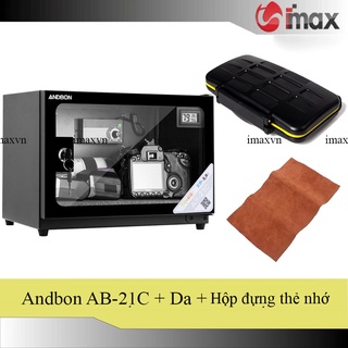 Tủ chống ẩm Andbon AB-21C ( 20 Lít) - Công nghệ Japan + Hộp đựng thẻ chống nước + Tặng khăn lau len (Da thật)