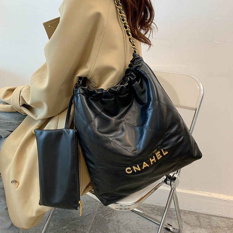 Túi Xách Đeo Vai Chanel Cỡ Lớn Phối Dây Xích Phong Cách Retro 2022