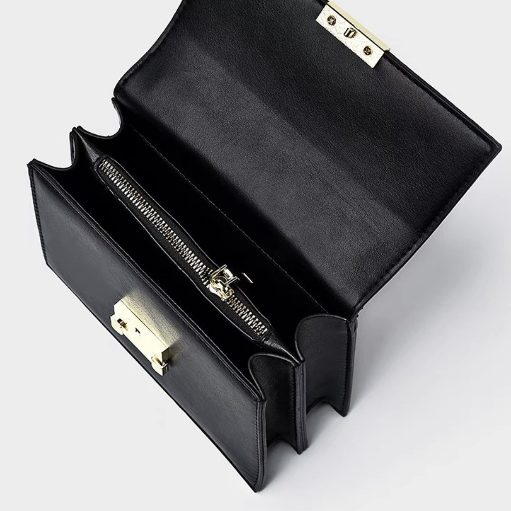 Túi xách, túi xách nữ công sở da mịn khoá gài size 20 - TXN026