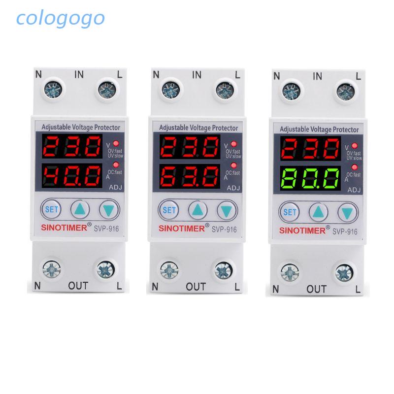 Rơ Le Bảo Vệ Điện Áp Svp916 220v 40 / 63 / 80a Có Thể Điều Chỉnh Được Sự Bảo Vệ