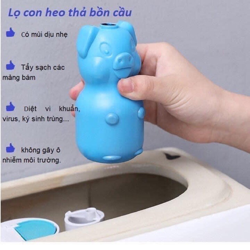 Lợn thả bồn cầu tẩy - Viên thả bồn cầu hình con lợn - Vệ Sinh Toilet - Heo thả bồn cầu khử mùi diệt khuẩn