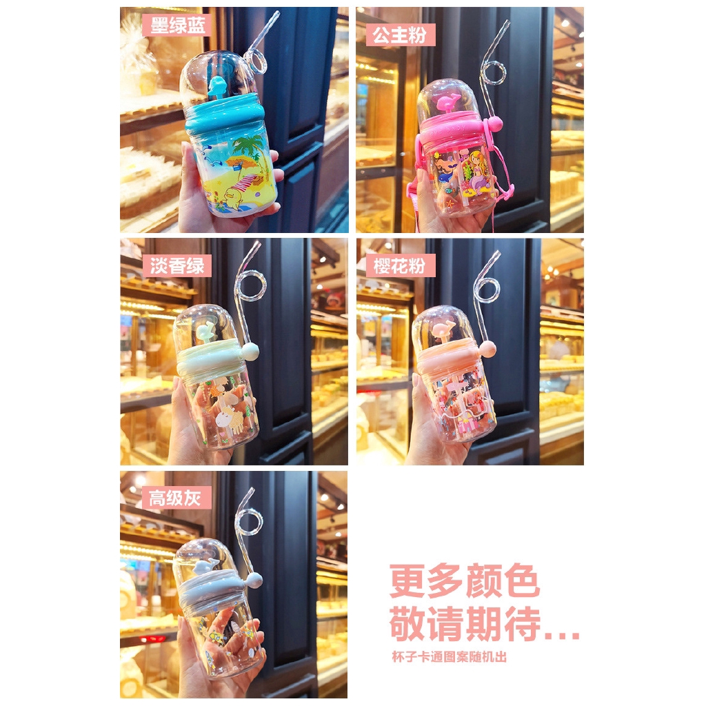 Bình đựng nước có ống hút hình cá voi đáng yêu cho bé