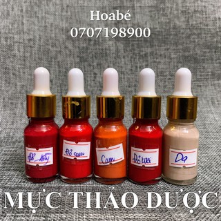 Mực thảo dược, mực môi pha sẵn, bám nhanh, bong đậm