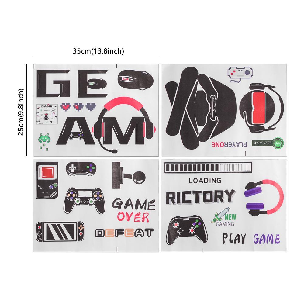 Miếng Dán Tường Trang Trí Bằng PVC In Chữ DAPHS Gamer DIY