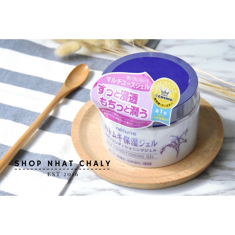 Kem dưỡng chiết xuất ý dĩ Naturie Skin Conditioning Gel 180g nội địa Nhật
