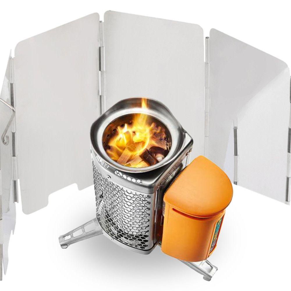 Bộ 9 Tấm Chắn Gió Bếp Ga Chất Lượng Cao Tiện Dụng Khi Đi Cắm Trại