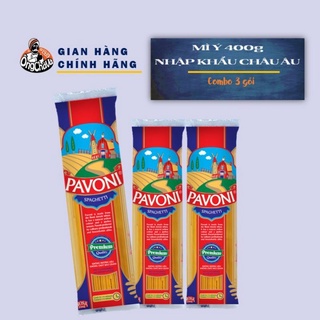Mì ý spaghetti pavoni 400g- sp nhập khẩu châu âu 100% lúa mì, hsd 2025