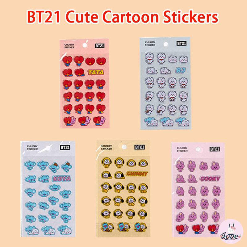 Nhãn dán hình BT21 xinh xắn trang trí điện thoại đa năng