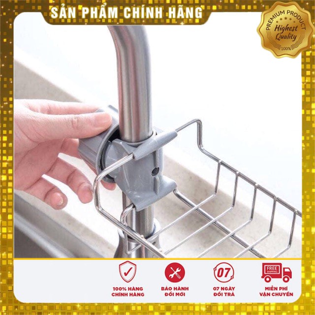 GIÁ ĐỠ INOX GẮN VÒI ĐỰNG GIẺ RỬA BÁT THIẾT KẾ THÔNG MINH CHÂT LIỆU CAO CÂP