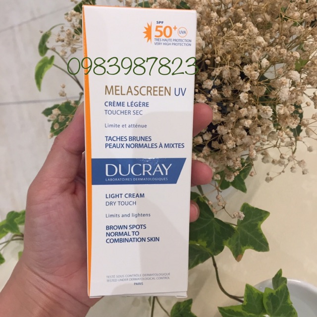 [CHÍNH HÃNG] Kem Chống Nắng Ducray Melascreen UV Cream SPF 50+ 40ml