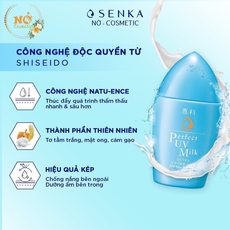 Kem chống nắng dạng sữa Senka Perfect UV Milk 40ml