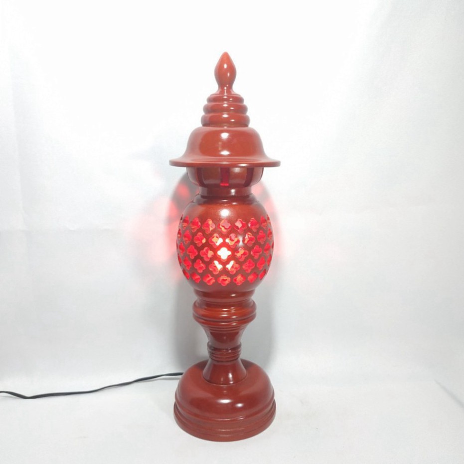 BỘ ĐÈN THỜ PHONG THỦY GỖ HƯƠNG ĐỎ CHUẨN 100%-ĐÃ KÈ BÓNG THỜ ( LOẠI CAO 41CM) ẢNH THẬT - ĐÚNG MẪU ĐÚNG GIÁ - HÀNG THẬT TẠ