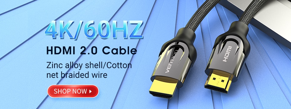 VENTION XBOX Dây Cáp Hdmi 4k / 60hz 3d Hdmi 2.0 Mạ Vàng Cho Hdtv Ps3 / 4-***&*-* | BigBuy360 - bigbuy360.vn