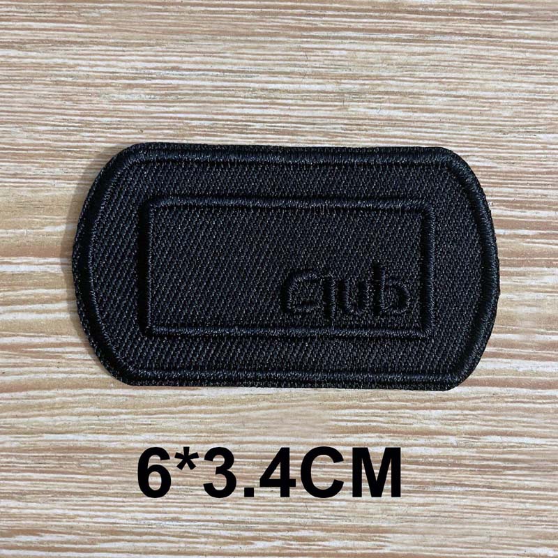 Sticker Ủi Thêu Chữ "SPORTS" Màu Đen 1 Cái / Ủi Dán Balo