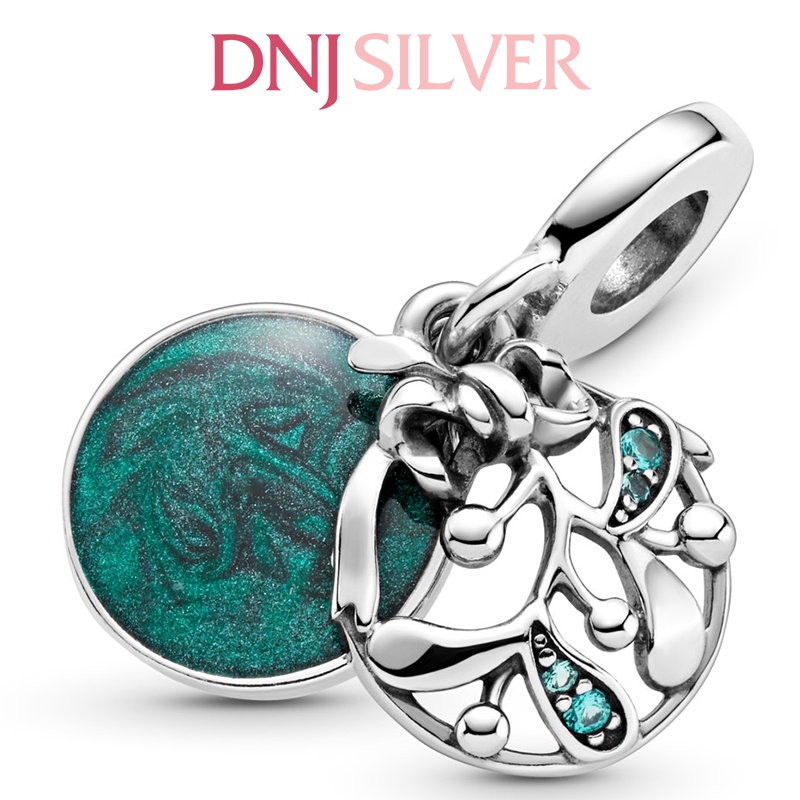 Charm bạc 925 cao cấp, hàng chuẩn bạc - Charm Christmas Mistletoe thích hợp để mix vòng tay charm - DN234