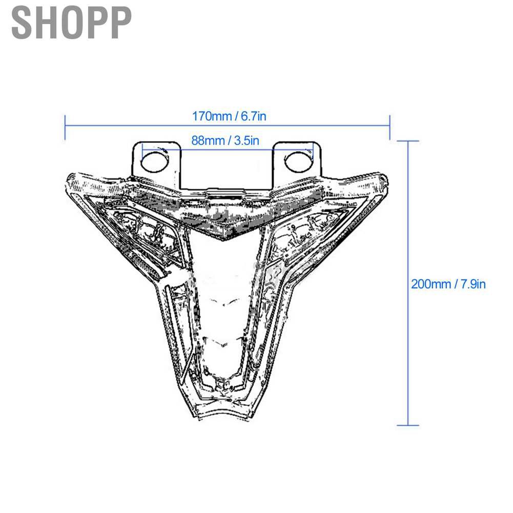 Đèn Tín Hiệu Chống Sốc Gắn Đuôi Xe Mô Tô Kawasaki Z1000 / Zx-10R Ninja / Ninja 400