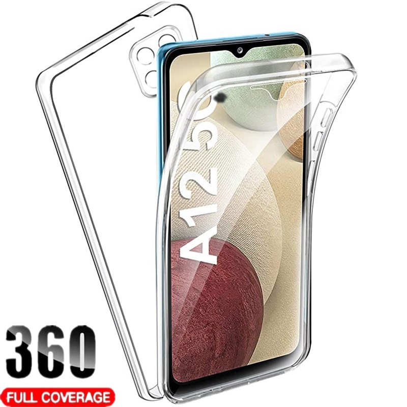 Ốp Điện Thoại Cứng Trong Suốt 2 Trong 1 Bảo Vệ Toàn Diện 360 Độ Cho Samsung Galaxy A13 A12 A03S Samsung S21 FE A82 A21S