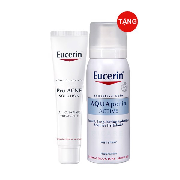 Eucerin Tinh Chất Giảm Mụn Sau 1 Tuần Proacne Ai Clearing Treatment 40ml Tặng Xịt Khoáng Dưỡng Da 50ml