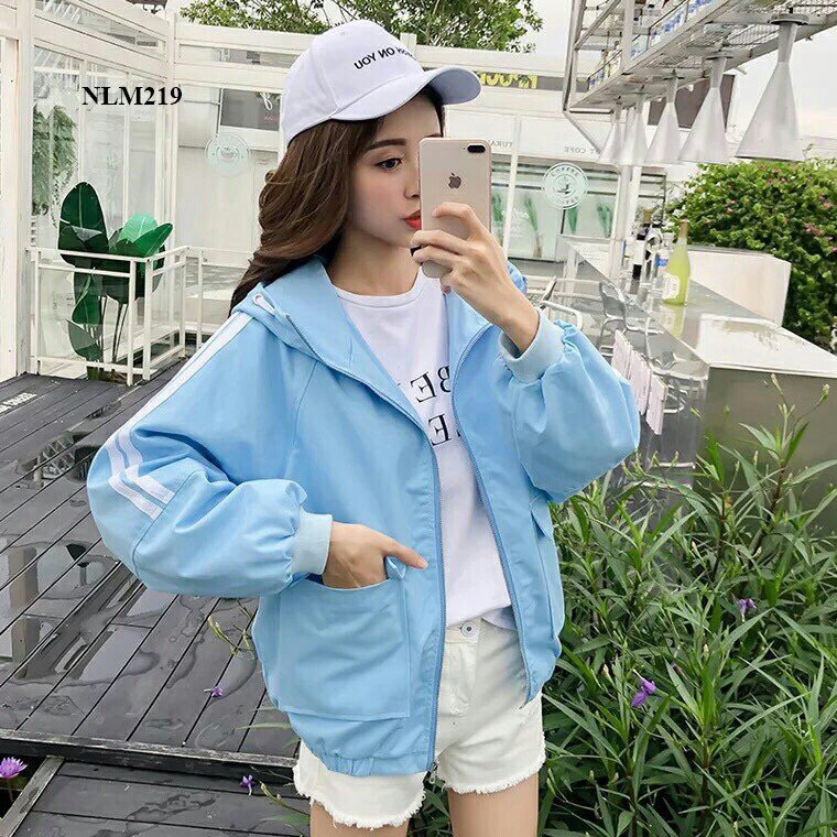 [Rẻ Vô Địch] Áo dù áo khoác dù nữ túi hộp 2 xọc xinh xắn | BigBuy360 - bigbuy360.vn