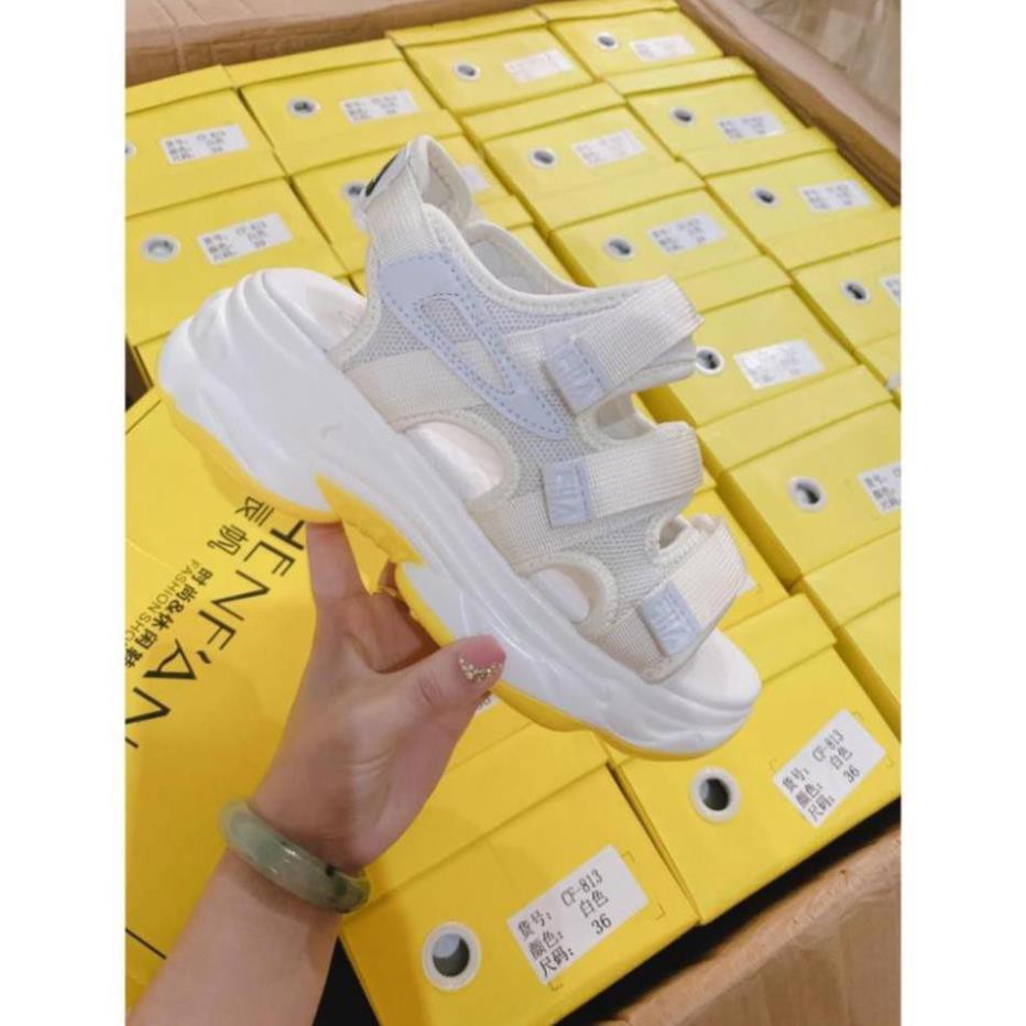 Sandal nữ, giày sandal nữ đi học giá rẻ cao 3p hàng QC fullbox, chuẩn size đi nhẹ êm chân thích hợp cho mọi lứa tuổi