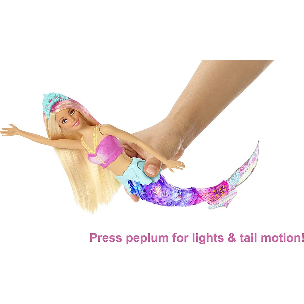 Barbie Dreamtopia Sparkle Lights Mermaid with Blonde & Pink Hair GFL82 Búp Bê barbie Nàng Tiên Cá Tóc Vàng Lấp Lánh gfl82
