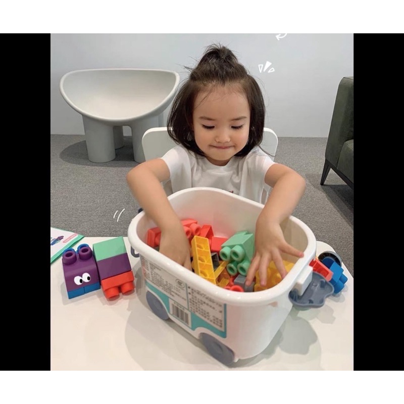 Lego Nhựa Dẻo Nhiều Màu Sắc, An Toàn Cho Các Bé 50, 80 Chi Tiết Kèm Hộp