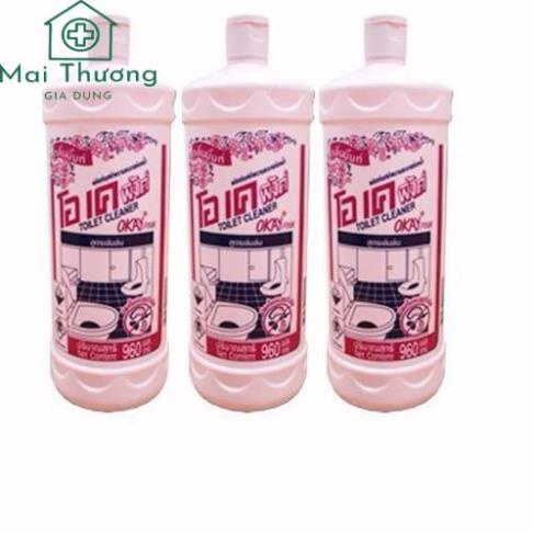 ComBo 3 Chai Nước Tẩy Toilet OKAY Thái Lan 960ml