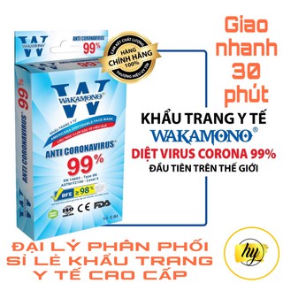 ( ẢNH SHOP CHỤP) KHẨU TRANG CHỐNG COVID, KHẨU TRANG CHỐNG DỊCH, KHẨU TRANG Y TẾ WAKAMONO - ( 4 Lớp, Hộp 10 cái )