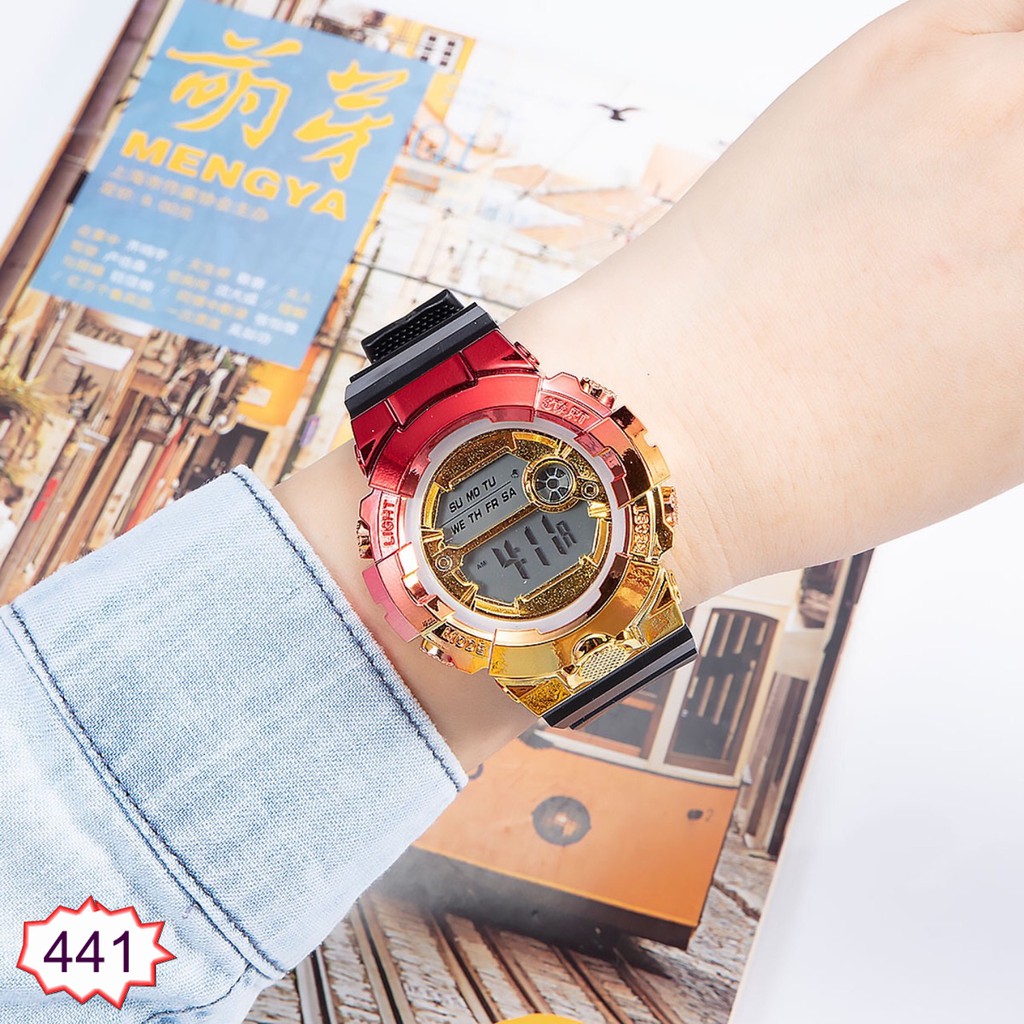 ĐỒNG HỒ NAM HAZO SPORT 441 PHA 2 MÀU ĐIỆN TỬ SIÊU ĐẸP HOT TREND | BigBuy360 - bigbuy360.vn