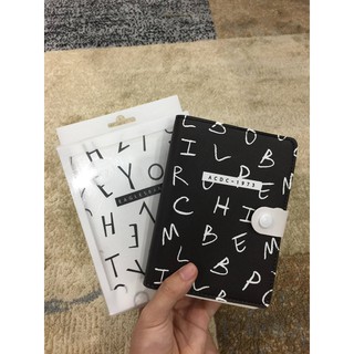 Sổ vở bọc da Typo đen trắng