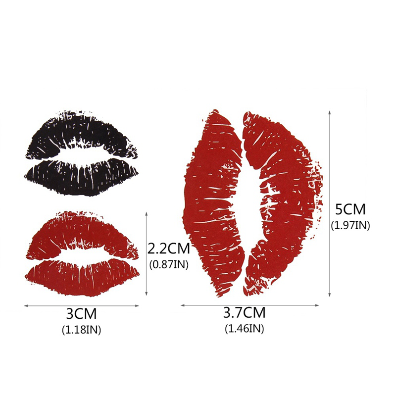 Servise.vn Hình Xăm Dán Chống Thấm Nước Hình Đôi Môi