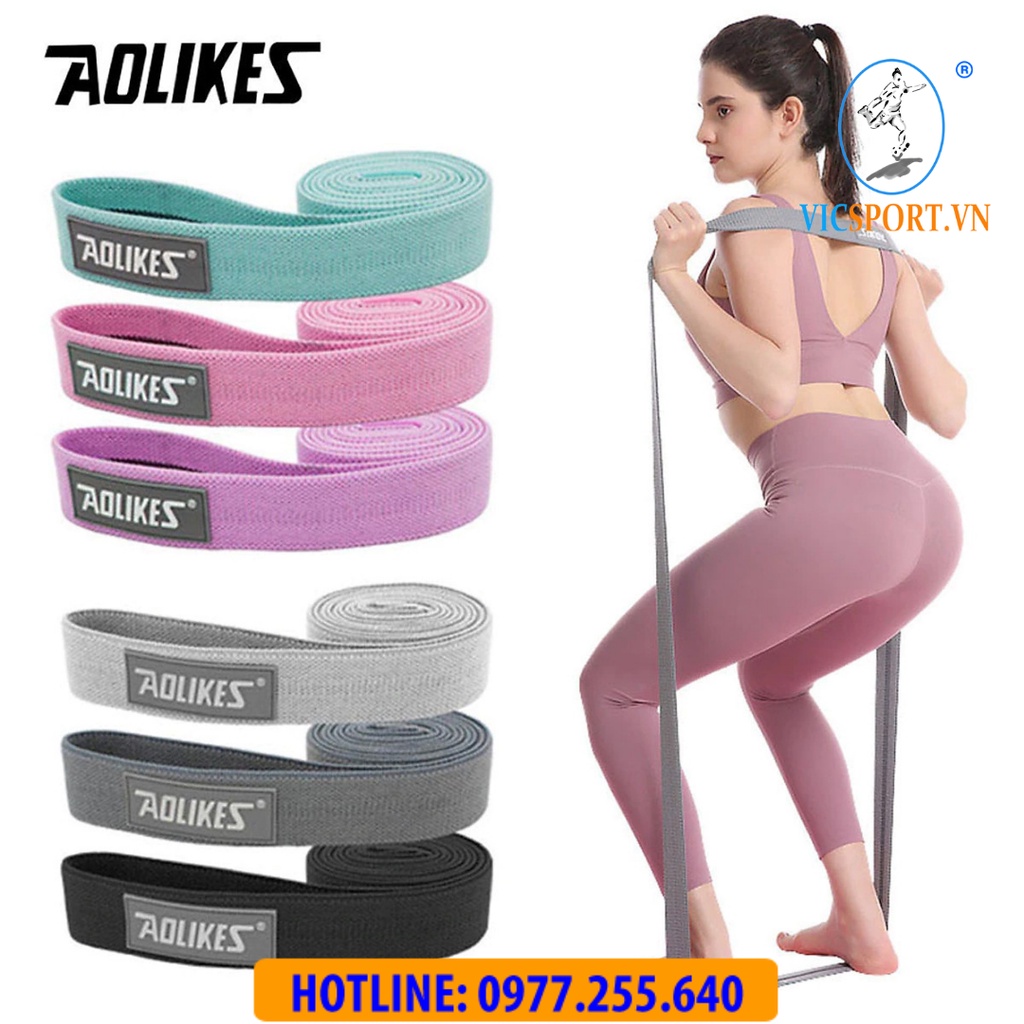 Dây kháng lực Aolikes 3606 (bộ 3 dây) - Tập Cơ Mông Đùi Chân( Chính Hãng) - Vicsport