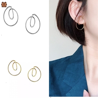 Khuyên Kẹp Tai Dạng Kẹp Hình Tròn Đơn Giản Dành Cho Nữ