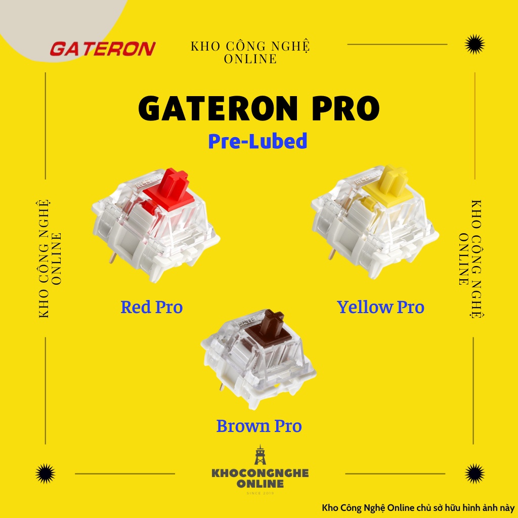 Công tắc bàn phím Switch Gateron Yellow Pro dùng cho bàn phím cơ