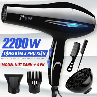   Máy sấy tóc tạo kiểu Deliya DLY-8020 tặng 5 phụ kiện công suất lớn 2200W, máy to như salon
