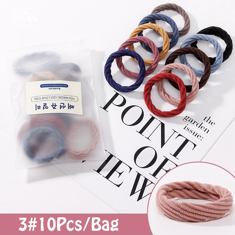 Bộ 20 Dây Buộc Tóc Cao Su Co Giãn Thiết Kế Đơn Giản Cho Nữ