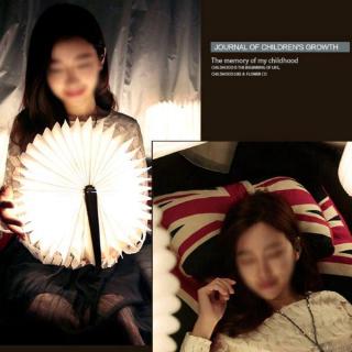 Wooden Book Light Foldable Usb Charging Led Light Portable Home Decoration Table Lamp