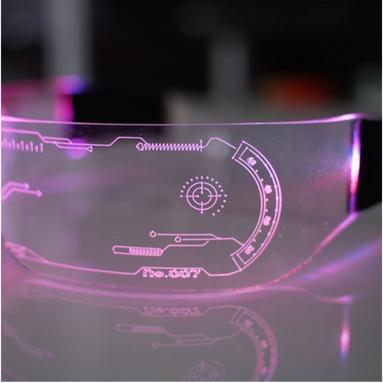 Kính đèn led 3D phát sáng màu sắc RGB